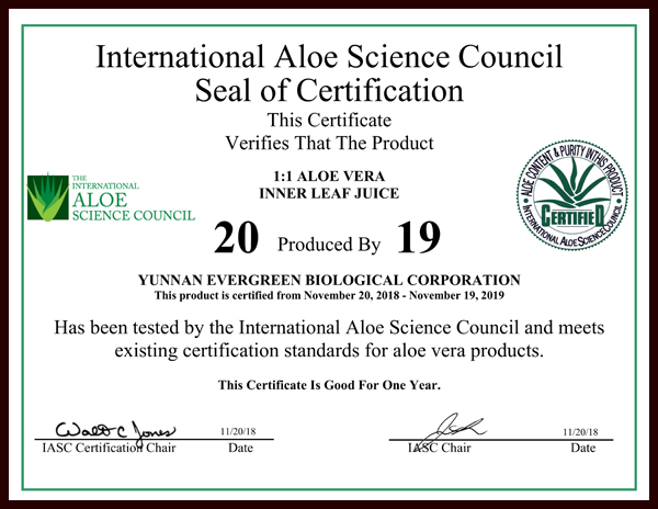 International Aloe Science Council